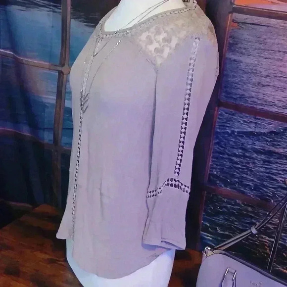 Studio jpr size medium mauve floral designer blouse - Picture 3 of 16